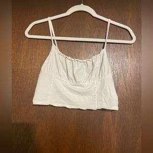 White cropped top from Princess Polly